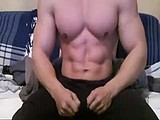 big muscles show  webcam