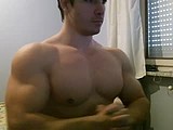 big bodybuilder party on webcam