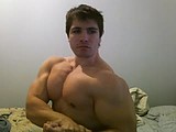 big muscles show webcam