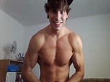 flexing muscles webcam