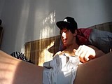 wanking cock with cap on head webcam
